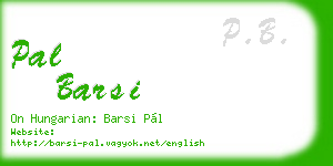 pal barsi business card